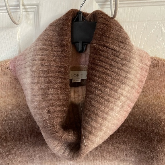 Loft Ombre Turtleneck Poncho Sweater - Picture 4 of 13